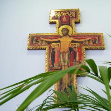 Eine Christus-Ikone im Eingangsbereich